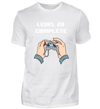Level 20 Complete Gamer Birthday T Shirt