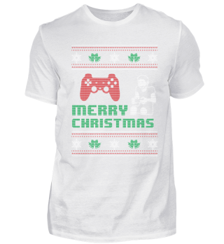 Funny Gamer Gaming Shirt Merry Christmas
