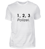 1, 2, 3 Polizei (Schrift schwarz)