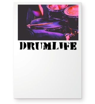 Drumlife Schlagzeug Drummer Shirt 