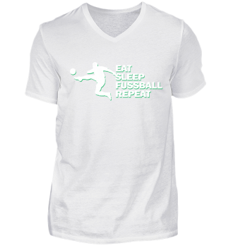 Eat Sleep Fussball Repeat T-Shirt