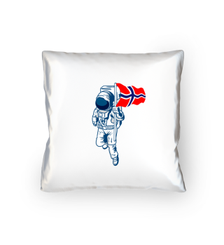  Astronaut - Norwegen Flagge Weltraum