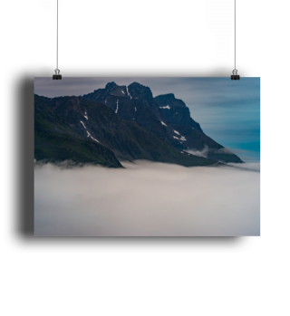 Landschaft in Norwegen über den Wolken