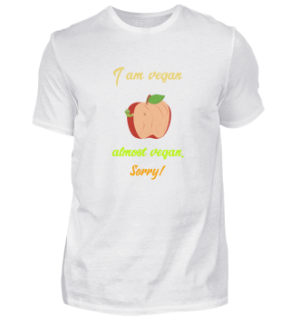 Apfel , Wurm, ich bin vegan, fast vegan