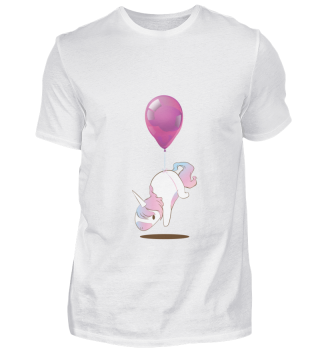 Süßes Einhorn Ballon T-Shirt Kinder