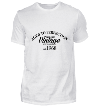Born 1968 UK Vintage Birthday Shirt Gift