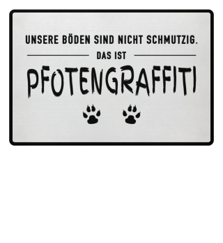 Pfotengraffiti Fußmatte Hundebesitzer