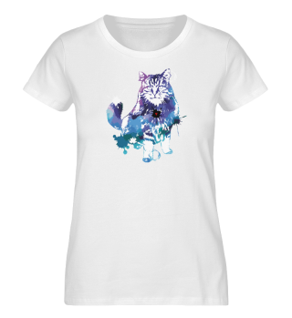 [w] Bio Melange Shirt Katze Amy