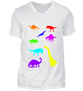 Dinosaurier Motive in bunten Farben Kids