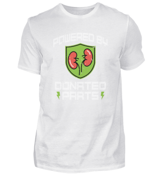 Powered By Donated Parts - Organ Transplant Kidney Surgery graphic