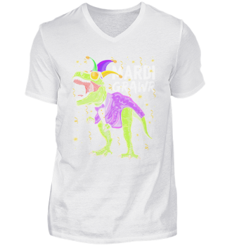 Mardi Grawr T Rex Dinosaur Mardi Gras