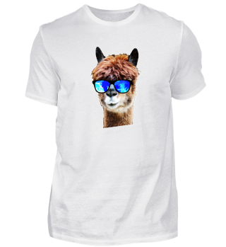 Lama Alpaka mit Sonnenbrille - Shirt