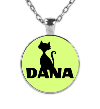 Dana Name Kette süße Katzenkette Mond
