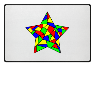 Colorful sweet little art star polygon 
