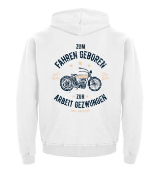Zum Fahren geboren -Retro Motorrad Shirt