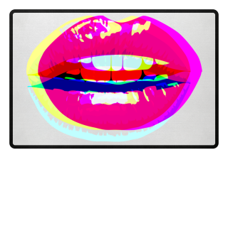 Lips 2 - crossed neon colored