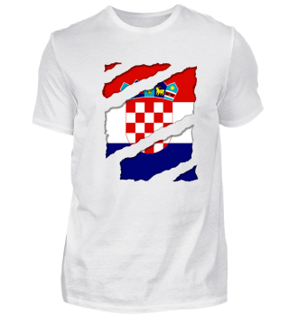 Kroatien Croatia - Ripped Soccer Jersey
