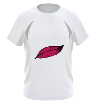 Rosa Vogelfeder T-Shirt