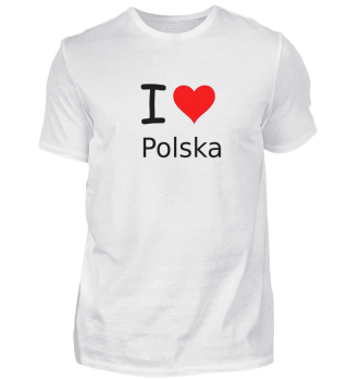 I love Polska T-Shirt Design - Geschenk