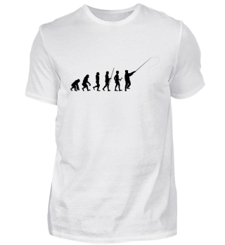 Evolution zum Angler - T-Shirt 