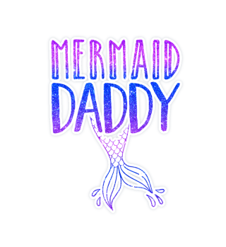 Mens Mermaid Daddy Birthday Party design Gift for Dads