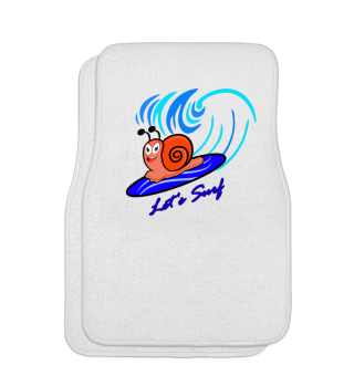 Lets Surf Funny Snail Birthday Gift