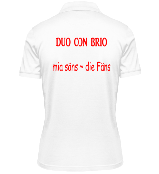 Duo Con Brio Damen Poloshirt schwarz