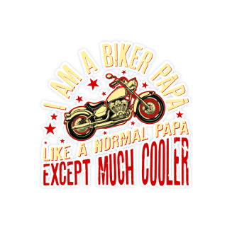 Mens I Am A Biker Papa design - Gift for Grandpa Motorbikes