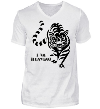HUNTING TIGER T- SHIRT Gift Cat Shirt