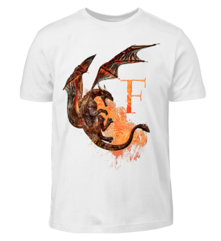 Drachen Buchstabe F (Kinder T-Shirt)