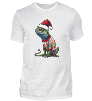 Chameleon in an Ugly Christmas Sweater