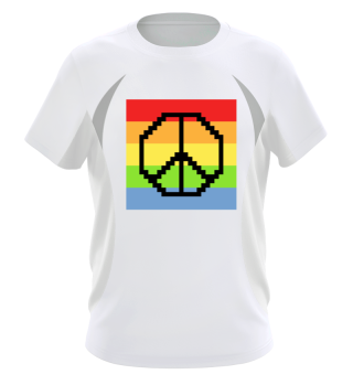 Peace Regenbogen Pixelart