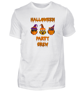 Halloween Party Crew Eulen orange