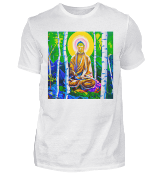 Buddha in Forest acryl