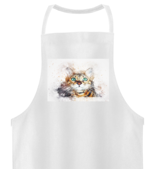 elegantes türkises Katzen-T-Shirt