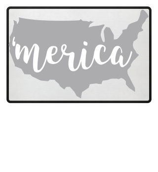 Merica Map American Patriotic July 4th