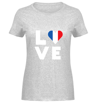 J'adore LOVE France Flag Flag Coeur de d