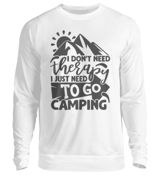 Camping Therapy Funny Camper Quote Typography