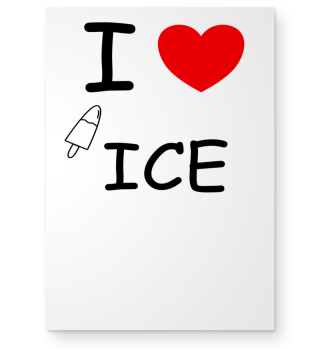 I LOVE ICE ICECREAM HEART 
