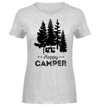Happy Camper Shirt Camping Holiday 