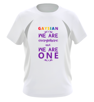 Gay Pride Gaysian Everywhere One LGBT