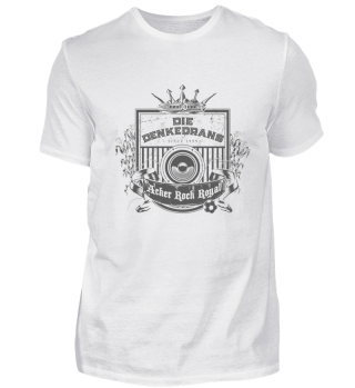 Denkedrans T-Shirt Cover/Logo, grey print