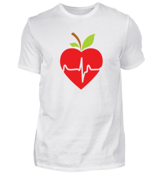 Vegan Apfel mit Lifeline Shirt