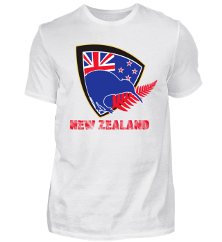 Newzealand Kiwi with Flag