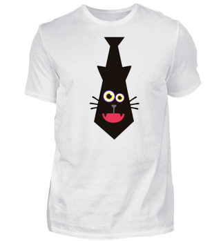 Lustige Halloween Krawatte Shirt Katze