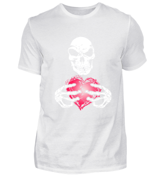 skull reaper with red heart halloween