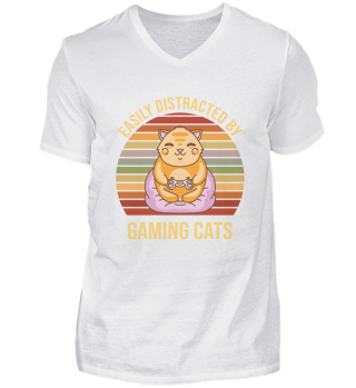 Easily Distracted By Gaming Cats