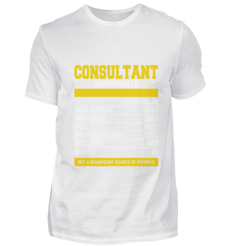 Cool Consultant Ingredients Tee Shirt