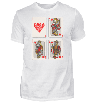 Faded Day of the Dead Playing Cards Skeleton Poker Cards Hearts