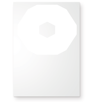 Circle Geometry Present Art Design White